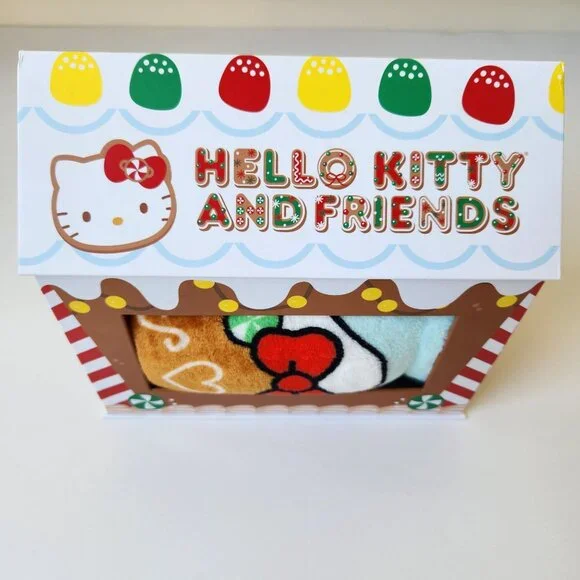 Hello Kitty And Friends Holiday Blanket Soft Fleece Throw Christmas Gingerbread - Picture 2 of 10